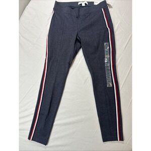 New Old Navy Stevie Leggings Women's Size Large Gray Striped NWT